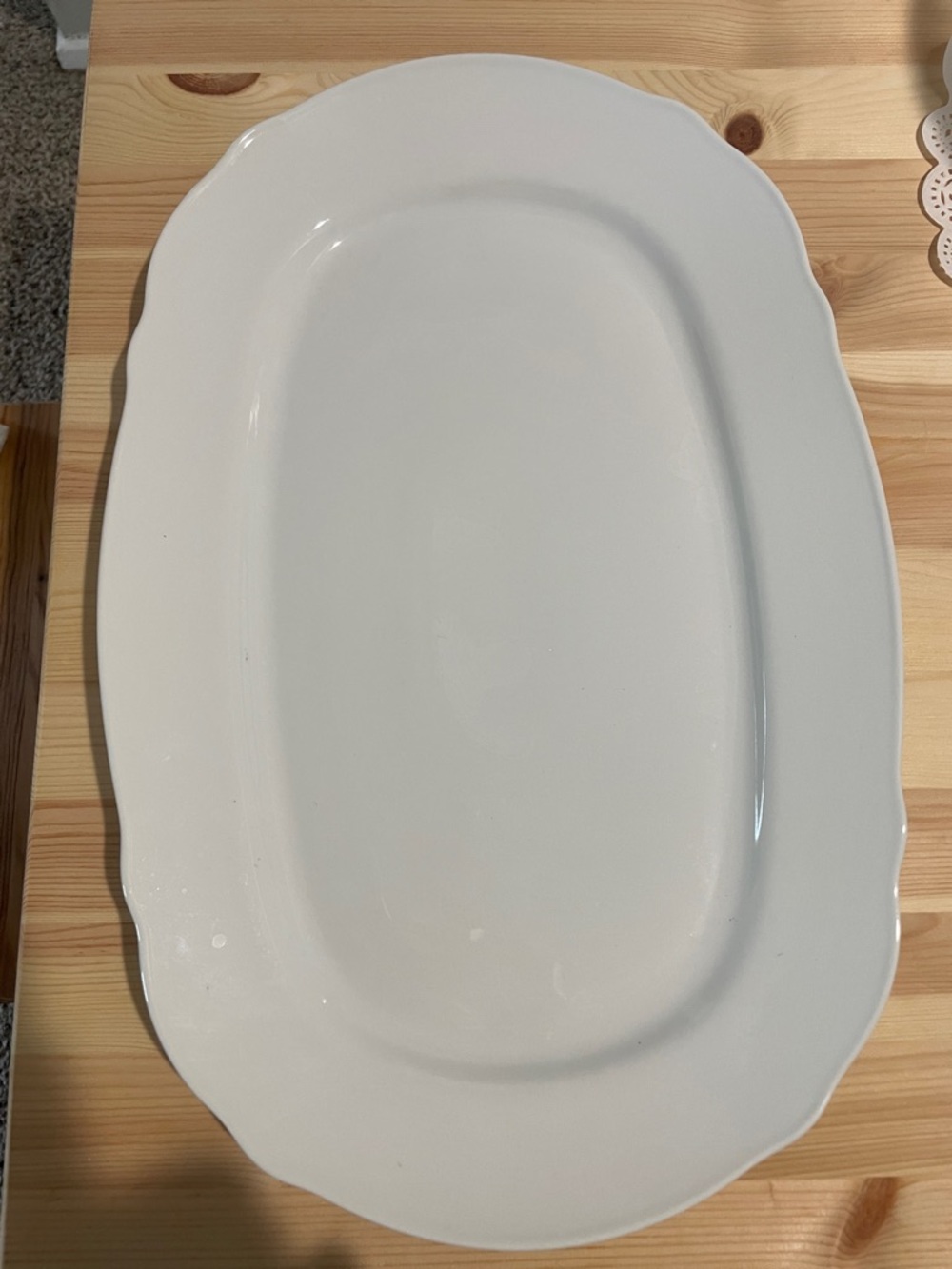 IKEA White Oval Ceramic Serving Platter